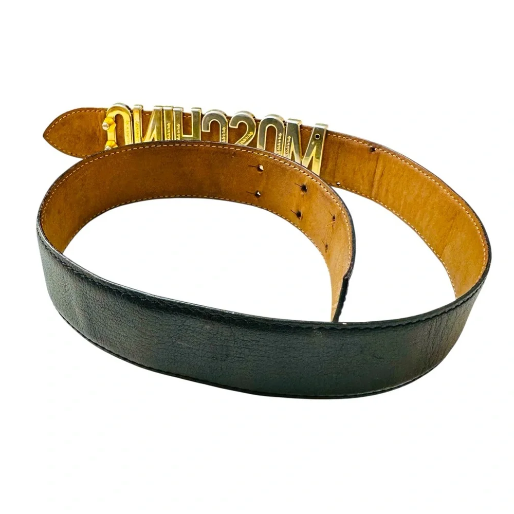 MOSCHINO 90’s VINTAGE LOGO BELT - Picture 2 of 6